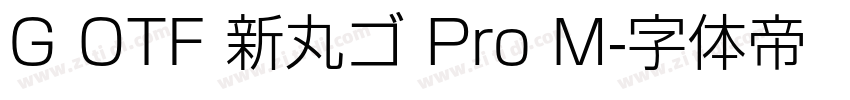 G OTF 新丸ゴ Pro M字体转换